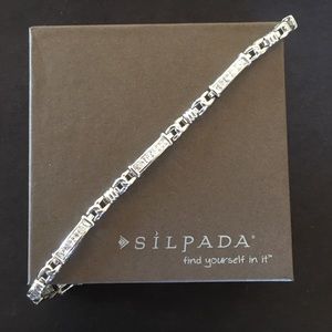 Silpada Silver Cubic Zirconia Tennis Bracelet